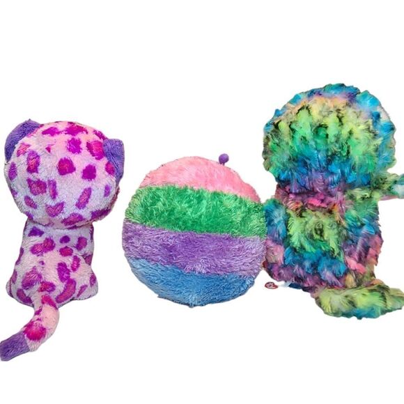 Ty Beanie Boos lot of 3, owl, caterpillar, leopard - Picture 4 of 4